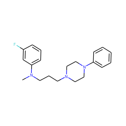 CN(CCCN1CCN(c2ccccc2)CC1)c1cccc(F)c1 ZINC000169339924