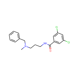 CN(CCCNC(=O)c1cc(Cl)cc(Cl)c1)Cc1ccccc1 ZINC001124485634