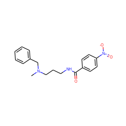 CN(CCCNC(=O)c1ccc([N+](=O)[O-])cc1)Cc1ccccc1 ZINC000016470615