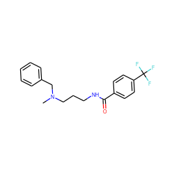 CN(CCCNC(=O)c1ccc(C(F)(F)F)cc1)Cc1ccccc1 ZINC000041571609