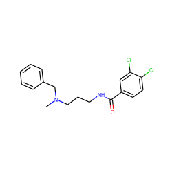 CN(CCCNC(=O)c1ccc(Cl)c(Cl)c1)Cc1ccccc1 ZINC001348923066