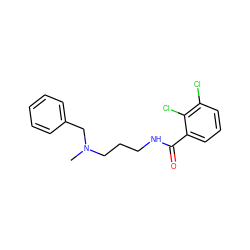 CN(CCCNC(=O)c1cccc(Cl)c1Cl)Cc1ccccc1 ZINC000009982220