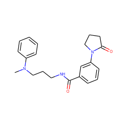 CN(CCCNC(=O)c1cccc(N2CCCC2=O)c1)c1ccccc1 ZINC000003055651