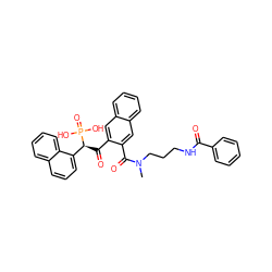 CN(CCCNC(=O)c1ccccc1)C(=O)c1cc2ccccc2cc1C(=O)[C@@H](c1cccc2ccccc12)P(=O)(O)O ZINC000027880704