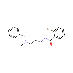 CN(CCCNC(=O)c1ccccc1Br)Cc1ccccc1 ZINC000006546057