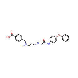 CN(CCCNCC(=O)Nc1ccc(Oc2ccccc2)cc1)Cc1ccc(C(=O)O)cc1 ZINC000040919007