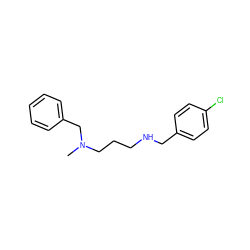 CN(CCCNCc1ccc(Cl)cc1)Cc1ccccc1 ZINC000020560078