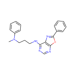 CN(CCCNc1ncnc2oc(-c3ccccc3)nc12)c1ccccc1 ZINC000028101611