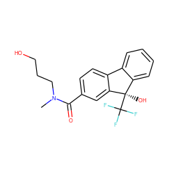 CN(CCCO)C(=O)c1ccc2c(c1)[C@](O)(C(F)(F)F)c1ccccc1-2 ZINC000144803577