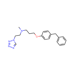 CN(CCCOc1ccc(Cc2ccccc2)cc1)CCn1cnnn1 ZINC000027096606