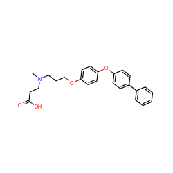 CN(CCCOc1ccc(Oc2ccc(-c3ccccc3)cc2)cc1)CCC(=O)O ZINC000013475300