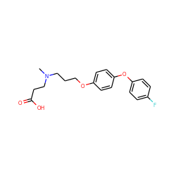 CN(CCCOc1ccc(Oc2ccc(F)cc2)cc1)CCC(=O)O ZINC000013475299