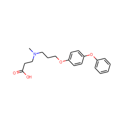 CN(CCCOc1ccc(Oc2ccccc2)cc1)CCC(=O)O ZINC000013475298