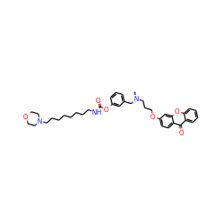 CN(CCCOc1ccc2c(=O)c3ccccc3oc2c1)Cc1cccc(OC(=O)NCCCCCCCCN2CCOCC2)c1 ZINC000014947417