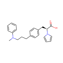 CN(CCCc1ccc(C[C@@H](C(=O)O)n2cccc2)cc1)c1ccccc1 ZINC000040404464