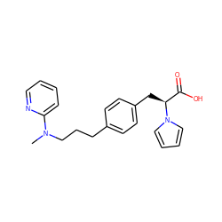 CN(CCCc1ccc(C[C@@H](C(=O)O)n2cccc2)cc1)c1ccccn1 ZINC000040915868