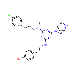 CN(CCCc1ccc(Cl)cc1)c1nc(NCCc2ccc(O)cc2)nc(N2C[C@@H]3C[C@H]2CN3)n1 ZINC000013492578