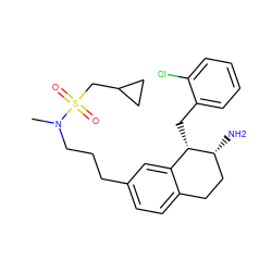 CN(CCCc1ccc2c(c1)[C@H](Cc1ccccc1Cl)[C@H](N)CC2)S(=O)(=O)CC1CC1 ZINC000199682548