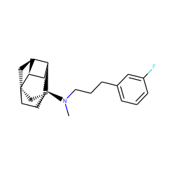 CN(CCCc1cccc(F)c1)[C@H]1[C@H]2[C@H]3C[C@@H]4[C@H]5[C@@H](C[C@H]42)[C@@H]1[C@@H]53 ZINC000299845506