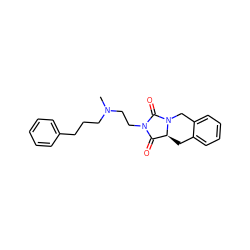 CN(CCCc1ccccc1)CCN1C(=O)[C@@H]2Cc3ccccc3CN2C1=O ZINC000028524114