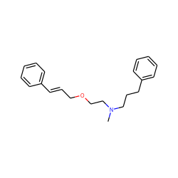 CN(CCCc1ccccc1)CCOC/C=C/c1ccccc1 ZINC000084731793