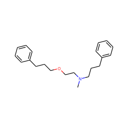 CN(CCCc1ccccc1)CCOCCCc1ccccc1 ZINC000084668362