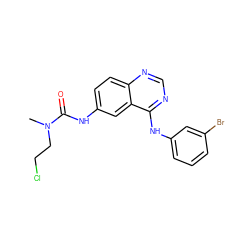 CN(CCCl)C(=O)Nc1ccc2ncnc(Nc3cccc(Br)c3)c2c1 ZINC000034800067