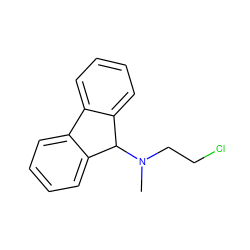 CN(CCCl)C1c2ccccc2-c2ccccc21 ZINC000084858045