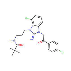 CN(CCCn1c(=N)n(CC(=O)c2ccc(Cl)cc2)c2cccc(Cl)c21)C(=O)C(C)(C)C ZINC000029125420