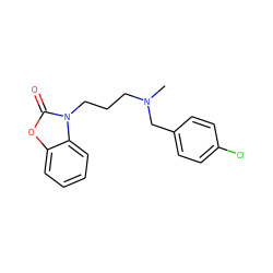 CN(CCCn1c(=O)oc2ccccc21)Cc1ccc(Cl)cc1 ZINC000043122135