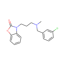 CN(CCCn1c(=O)oc2ccccc21)Cc1cccc(Cl)c1 ZINC000042919885