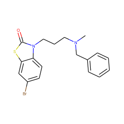 CN(CCCn1c(=O)sc2cc(Br)ccc21)Cc1ccccc1 ZINC000299861530