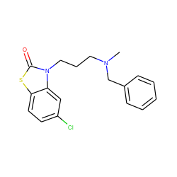 CN(CCCn1c(=O)sc2ccc(Cl)cc21)Cc1ccccc1 ZINC000299858926