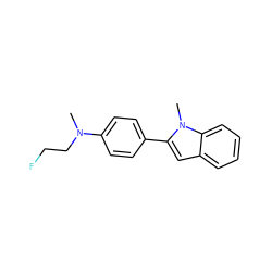 CN(CCF)c1ccc(-c2cc3ccccc3n2C)cc1 ZINC000096908586