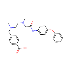 CN(CCN(C)Cc1ccc(C(=O)O)cc1)CC(=O)Nc1ccc(Oc2ccccc2)cc1 ZINC000040934413