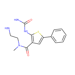 CN(CCN)C(=O)c1cc(-c2ccccc2)sc1NC(N)=O ZINC000040848577