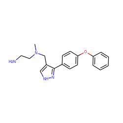 CN(CCN)Cc1c[nH]nc1-c1ccc(Oc2ccccc2)cc1 ZINC000474609594