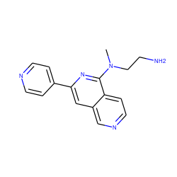 CN(CCN)c1nc(-c2ccncc2)cc2cnccc12 ZINC000095563941