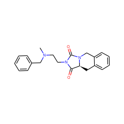 CN(CCN1C(=O)[C@@H]2Cc3ccccc3CN2C1=O)Cc1ccccc1 ZINC000028526624