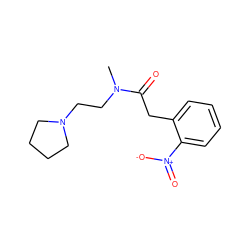 CN(CCN1CCCC1)C(=O)Cc1ccccc1[N+](=O)[O-] ZINC000013758067