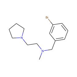 CN(CCN1CCCC1)Cc1cccc(Br)c1 ZINC000022940274