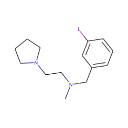 CN(CCN1CCCC1)Cc1cccc(I)c1 ZINC000022940262