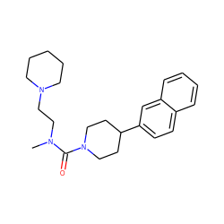 CN(CCN1CCCCC1)C(=O)N1CCC(c2ccc3ccccc3c2)CC1 ZINC000040952445