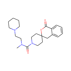 CN(CCN1CCCCC1)C(=O)N1CCC2(CC1)Cc1ccccc1C(=O)O2 ZINC000040950057