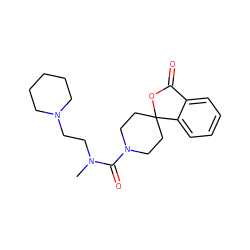 CN(CCN1CCCCC1)C(=O)N1CCC2(CC1)OC(=O)c1ccccc12 ZINC000034629924