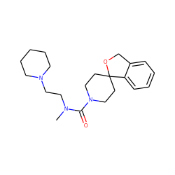 CN(CCN1CCCCC1)C(=O)N1CCC2(CC1)OCc1ccccc12 ZINC000035951009