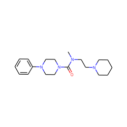 CN(CCN1CCCCC1)C(=O)N1CCN(c2ccccc2)CC1 ZINC000045506578