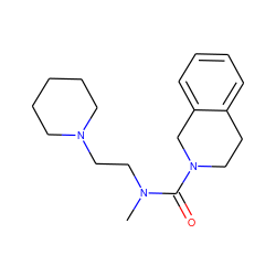 CN(CCN1CCCCC1)C(=O)N1CCc2ccccc2C1 ZINC000040424351