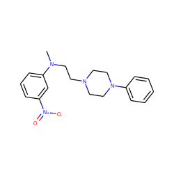 CN(CCN1CCN(c2ccccc2)CC1)c1cccc([N+](=O)[O-])c1 ZINC000169331686