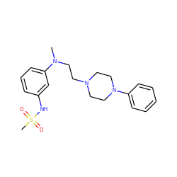 CN(CCN1CCN(c2ccccc2)CC1)c1cccc(NS(C)(=O)=O)c1 ZINC000169331285